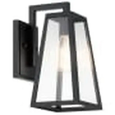 Kichler 49330BK Outdoor Wall Light A19 1-Light Delison