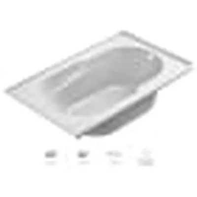 Jacuzzi LK40959 Signature Rectangle 6036 Drop-In Soaking Right Hand 3-Tile Flange White