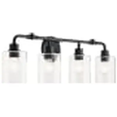 Kichler 45667BK BLAC 4 75W MED INCAND BATH LGHT