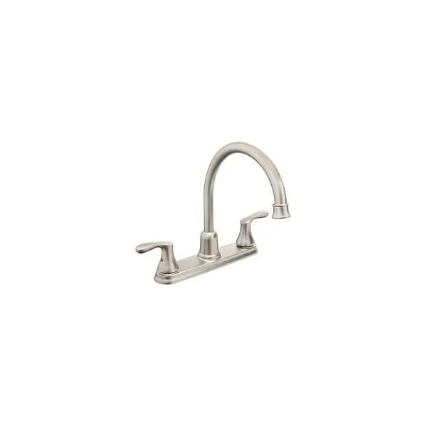 Moen 40617CSL Cornerstone Chrome Two-Handle High Arc Kitchen Faucet Classic Stainless