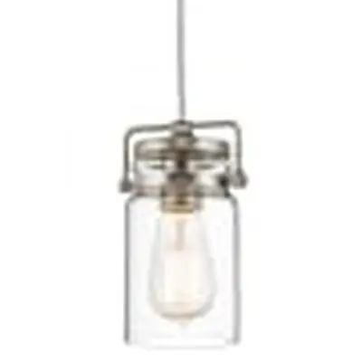 Kichler 42878NI Brinley Mini Pendant 100 Watt 1 Light