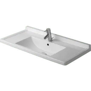 Duravit 0304800000 Bathroom Sink 34X19 1H WM VC LAV STARCK 3 WHITE