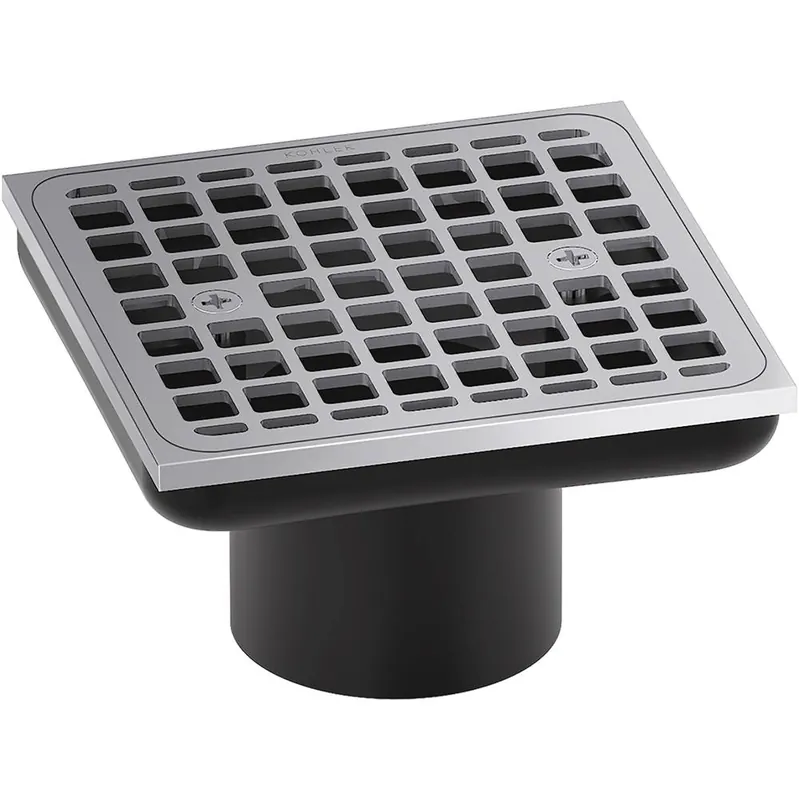 Kohler 22665-CP SQ BRS TILE IN SHWR DRN TRIM ONLY