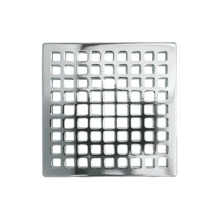 Brass Tech 233-401/20 Newport Brass Tub & Shower 4 Square Shower Drain - Stainless Steel