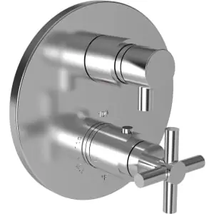 Brass Tech 3-993TR/26 1/2 Round TSTAT Trim Plate with Handle