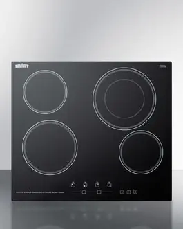 Summit Appliance CR4B23T5B CcY Radi Cktp Blac 24 Elec 4 Brnr