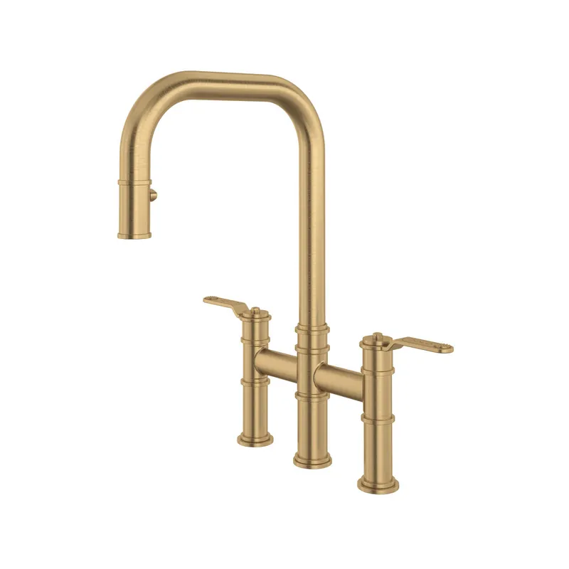 Rohl U.4551HT-SEG-2 Kitchen Faucet 1.8 GPM Pull-Down Bridge
