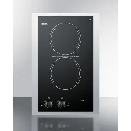 Summit Appliance CR2110TK15 European Two-Burner Radiant Cooktop