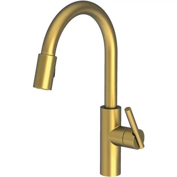Brass Tech 1500-5103/06 Newport Brass East Linear Pull-Down Kitchen Faucet - Antique Brass