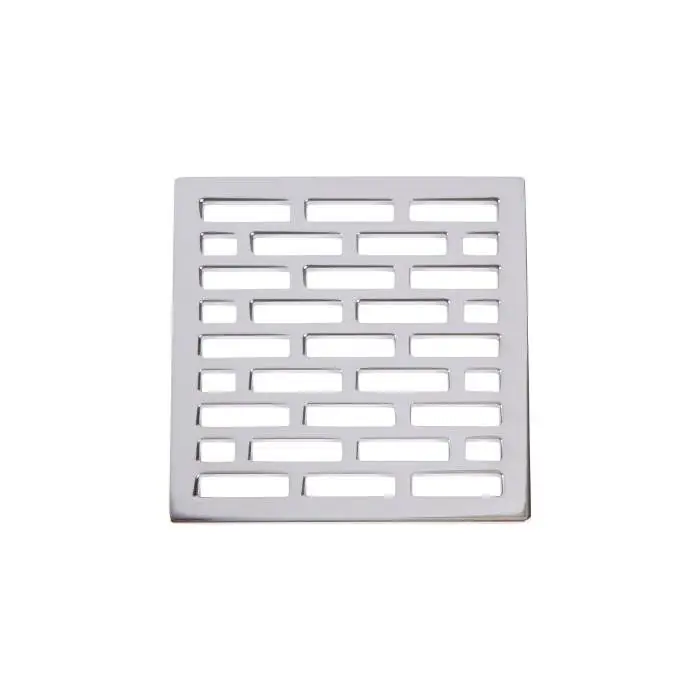 Brass Tech 233-406/56 Newport Brass Tub & Shower 4 Square Shower Drain Flat Black