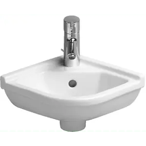 Duravit 0752440000 Handrinse Bathroom Sink 17X15 1H CNR VC LAV