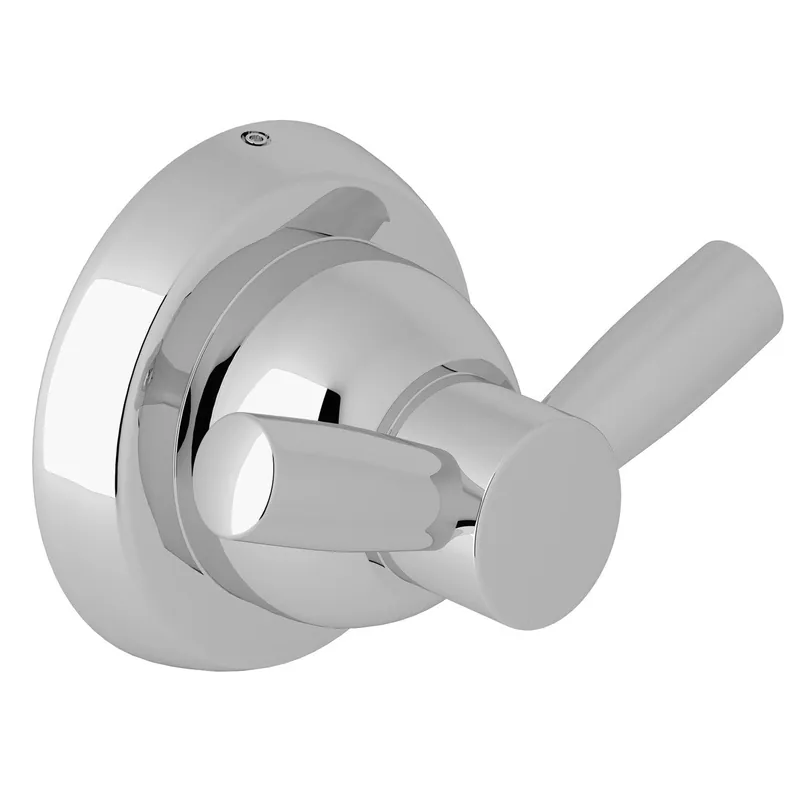 Rohl U.6422APC 2 x 2-1/2 x 1-1/4 Polished Chrome Brass Double Wall Mount Robe Hook
