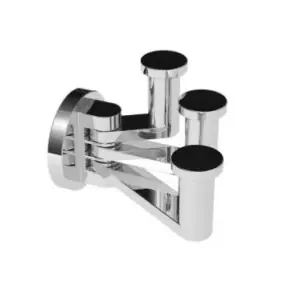 Brass Tech 4610T/PN Robe Hook Triple Pivoting Polished Nickel