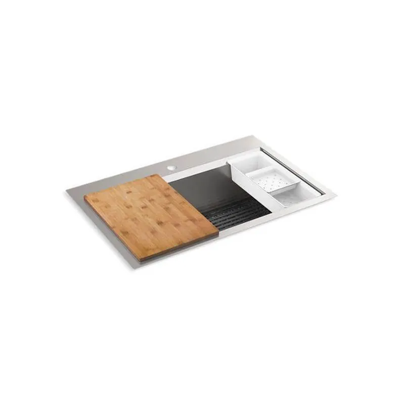 Kohler 80084-1PC-NA 33X22 1H 1B SS DU MNT KITC SINK PKG