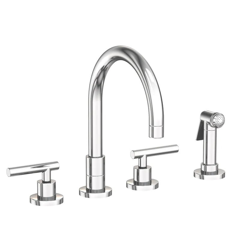 Brass Tech 9911L/26 Newport Brass East Linear Kitchen Faucet With Side Spray