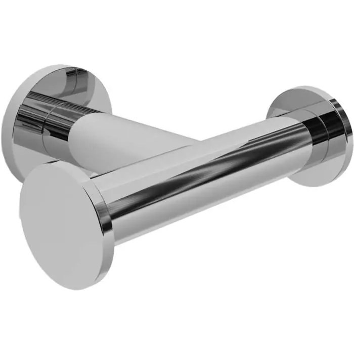 Brass Tech 36-13/26 Dbl Robe Hook Polished Chrome