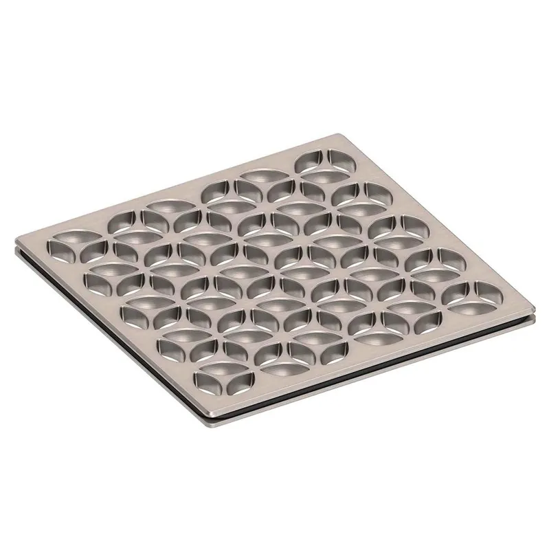 Brass Tech 233-403/15S Newport Brass Tub & Shower 4 Square Shower Drain - Satin Nickel