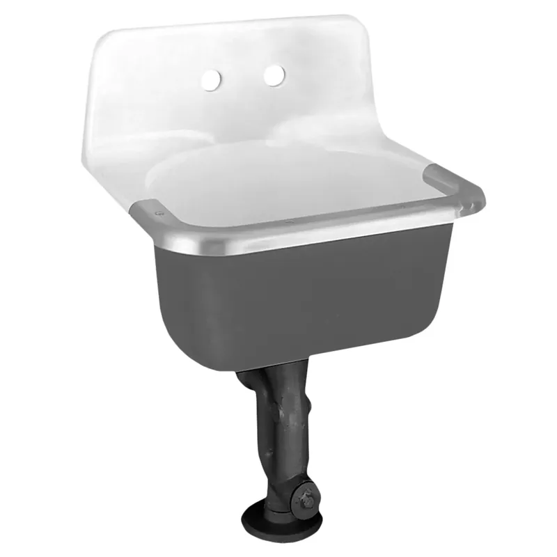 American Standard 7695008.02 Sink 24X20 7695.008.020 WHT W/2HL DRILLED BACK ON 8CC RIM