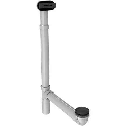 Jacuzzi MF35817 Linear Overflow & Toe Tap Drain Kit Matte Black