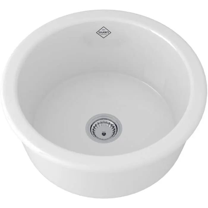 Rohl UM1807WH Classic Lancaster Round Bar Sink