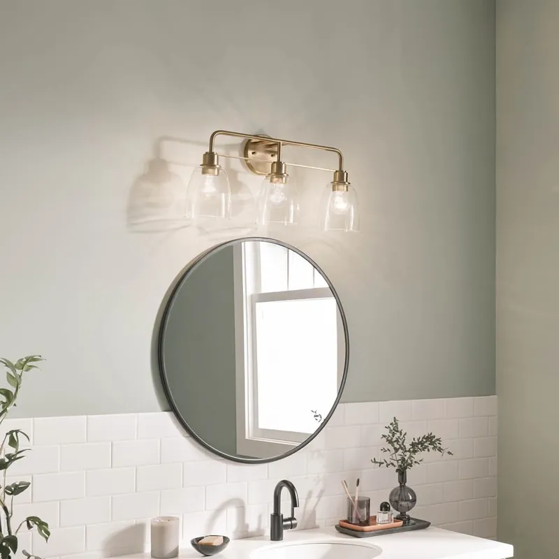 Kichler 55102CPZ CHBR 3 60W MED BATH LGHT