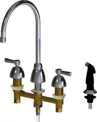 Chicago Faucets 200-AGN8AE3ABCP Kitchen Sink Faucet W/Spray