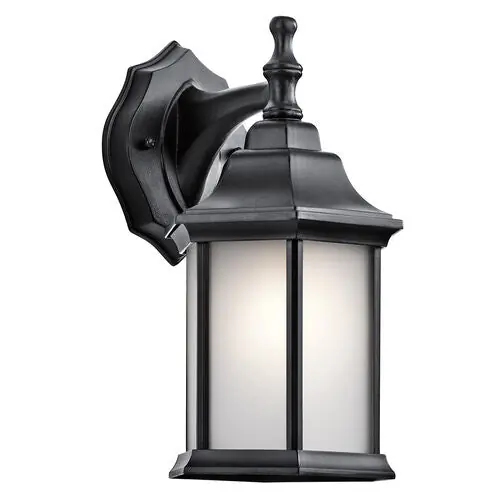 Kichler 9776BKS Chesapeake Outdoor Wall 1Lt