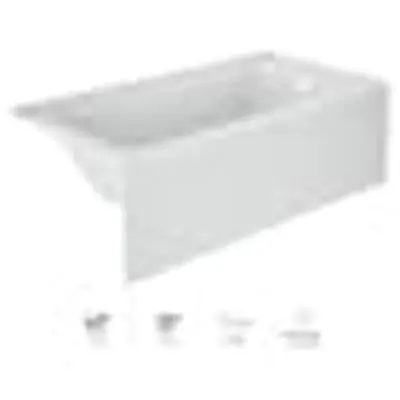 Jacuzzi TR60-3019JFR-AW Signature Rectangle 6030 Skirted Soaking RH White