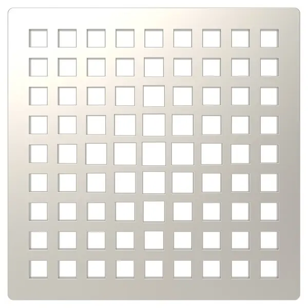 Brass Tech 233-401/15 Newport Brass Tub & Shower 4 Square Shower Drain - Polished Nickel