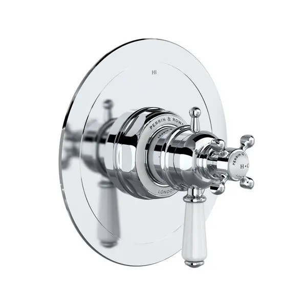 Rohl U.TEW23W1L-PN Edwardian 1/2 Therm & Pressure Balance Trim with 3 Functions