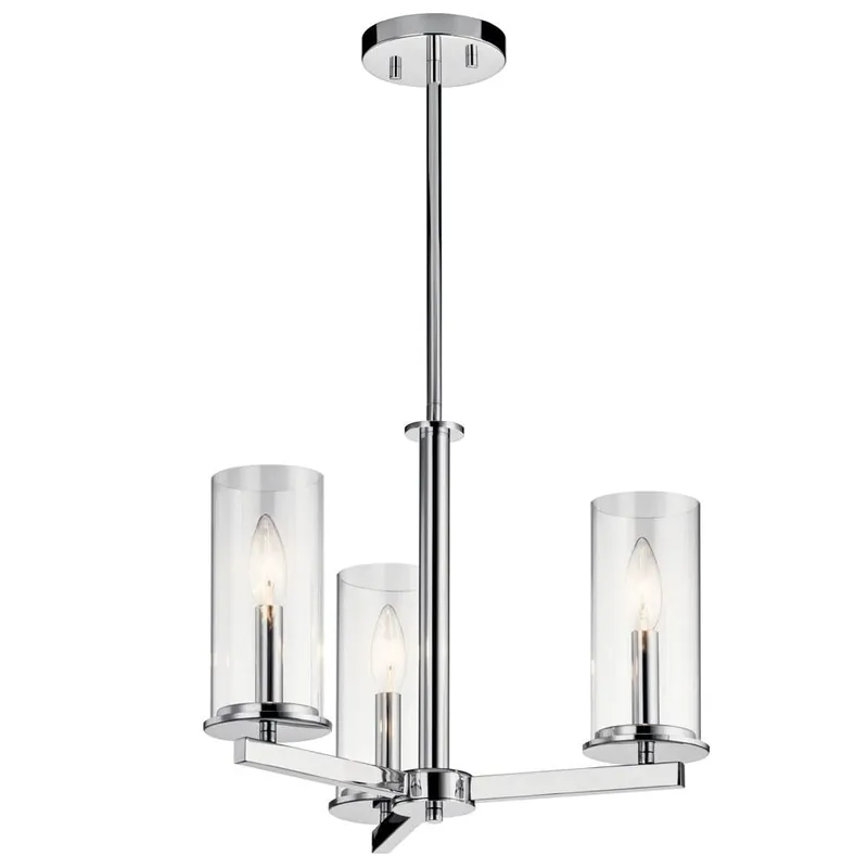 Kichler 43997CH CP 3 60W CAND INCAND CHAND Crosby