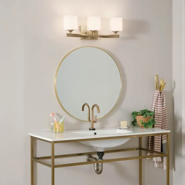 Kichler 55002CPZ CHBR 3 75W MED BATH LGHT (3LT)