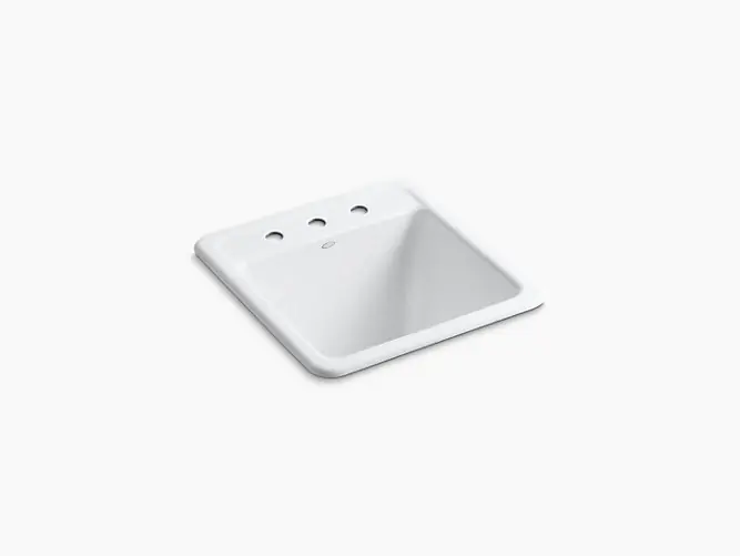 Kohler 19022-3-0 Park Falls 21 X 22 Dual-Mnt Sink 3 Hole