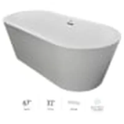 Jacuzzi MZ70C59 Bath X 67X32 Center Acrylic Free Standing Oval Bath