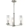Kichler 43997NI The Crosby 3 Light Convertible Chandelier