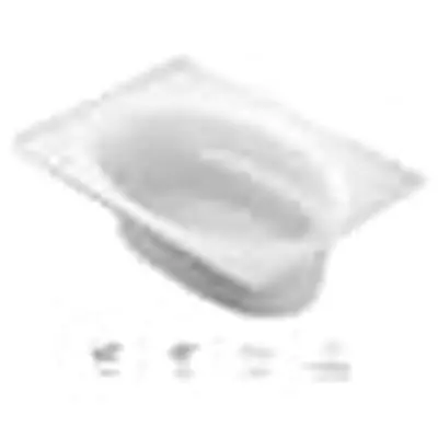 Jacuzzi NB00959 Signature Oval In Rectangle 6042 Drop-In Soaking LH 3-Tile Flange White