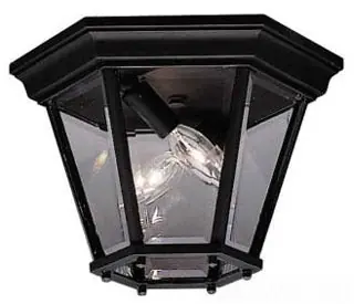 Kichler 9850BK BLAC 2 60W C FLUSH
