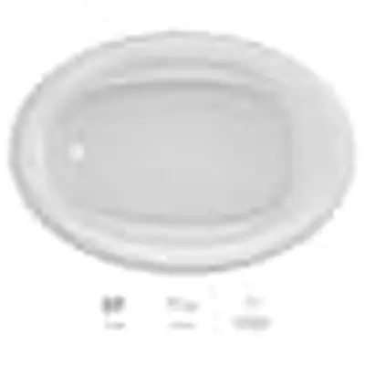 Jacuzzi TRD60-4221JOU-AW Drop-In Soaking Bath - 59x41 Right/Left ACR DI Oval Bath