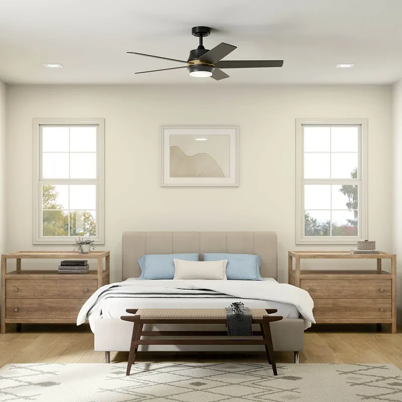 Kichler 300059SBK Ceiling Fan 52 Inches 17W LED