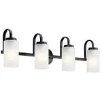 Kichler 55088BK Bath Light 75W A19 4 Light Kennewick