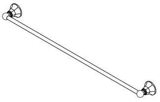 Brass Tech 603/PN 24 Towel Bar Polished Nickel Replacement MPN