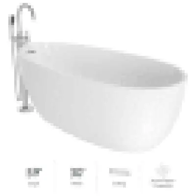 Jacuzzi PV10W59 59X30 End ACR FS Oval Bath White