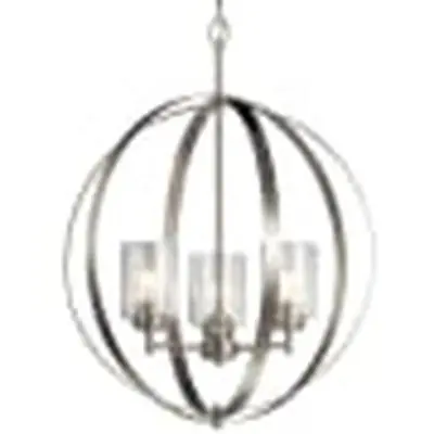 Kichler 44034NI Winslow 3-light chandelier in brushed nickel finish