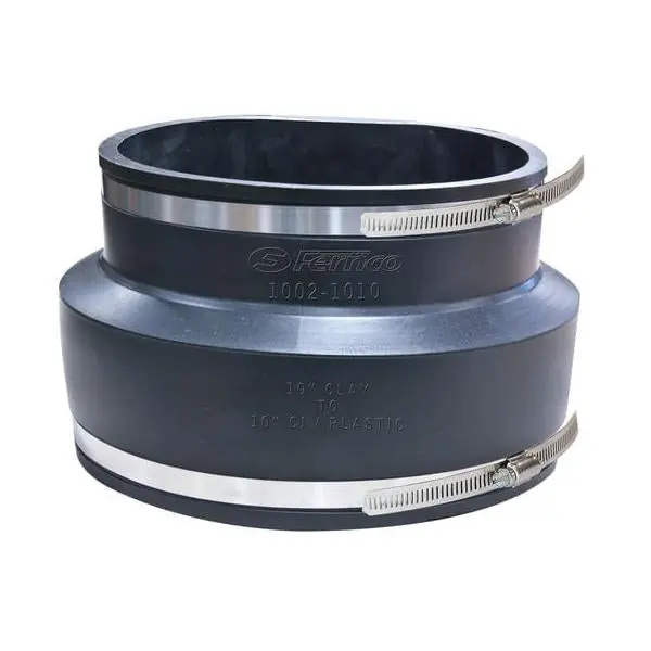 Fernco 1002-1010 Clay to Cast Iron or Plastic Flexible Coupling
