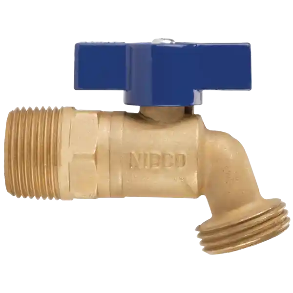 NIBCO VALVES QT56X 3/4 in. MIP Brass Hose Bibb
