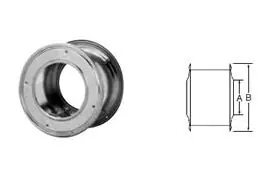 Selkirk 187704 B-Vent Wall Thimble 4 Natural Gas Aluminum Inner & Galvanized Steel Outer Liner