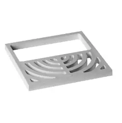 JAY R SMITH MFG 305-12 PVCeptor Reservoir Dog 12 in. PVC Half Grate