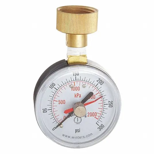 Winters PETM217 Economy Water Test Gauge 0/300 PSI/KPA