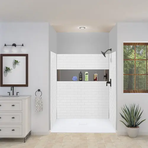 JIANGSU FASHION COMPOSITE PWK603672-131 SHOWER WALL KIT 60X36X72 WHITE