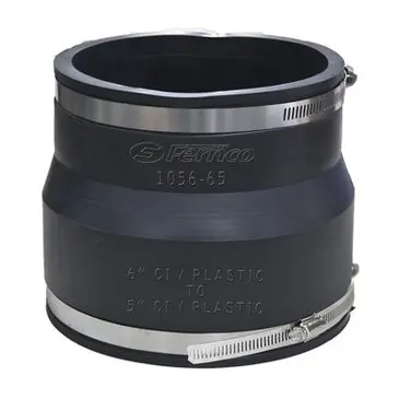 Fernco 1056-65 6 x 5 in. Cast Iron or Plastic to Cast Iron or Plastic Flexible Coupling